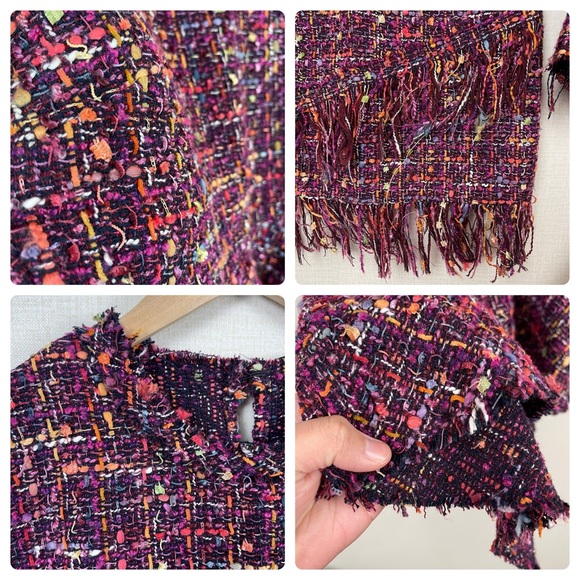 Zara Women Multicolored Tweed Peplum Set size XS - Picture 10 of 12